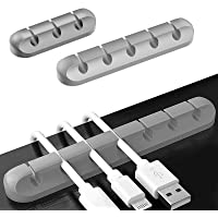 ATUIO - Organizador Clips de Cables- Clips para Cables de Escritorio- [Paquete de 3] [3 + 5 + 7 Ranuras]- Clips de…